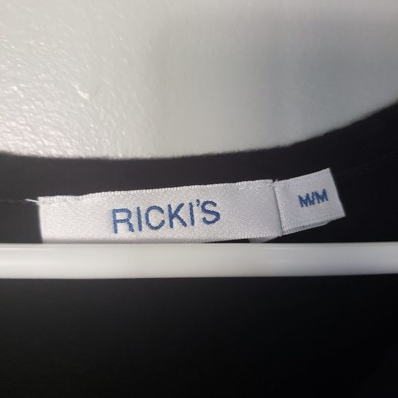 𝅺RICKI'S Black White Purple Tank Top Blouse Medium - Picture 2 of 8